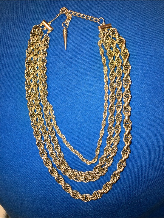 unknown Jewelry - Gold-Tone Multi-Strand Rope Necklace - Unbranded